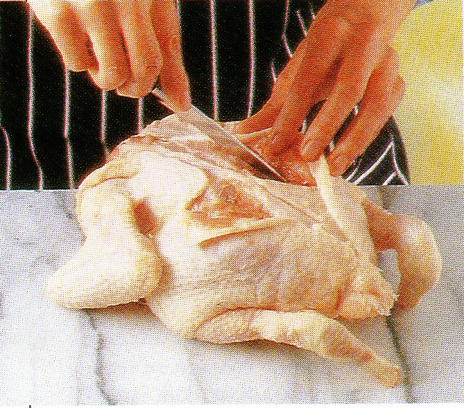 Как разделать курицу схема
